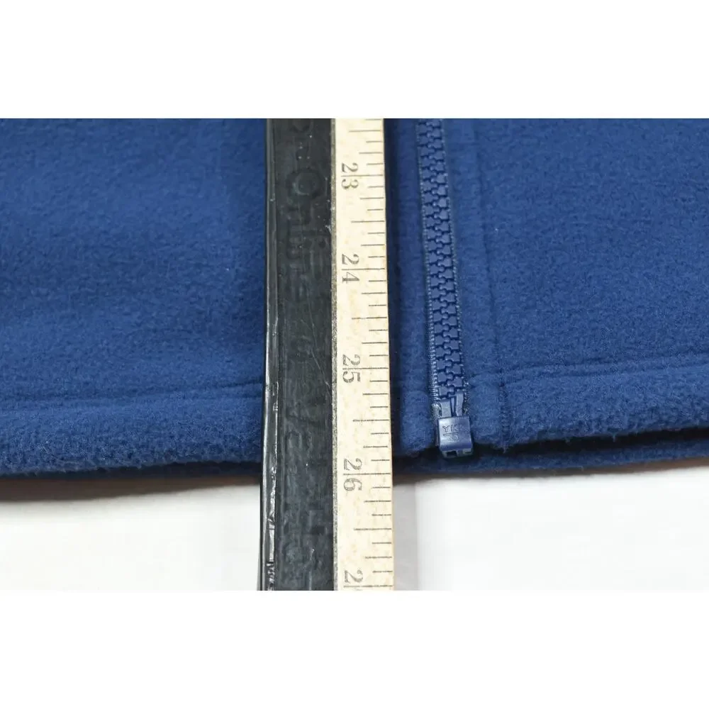 Vineyard Vines Fleece Sweater Vest Mens Medium Blue Gray Full-Zip Sleeveless